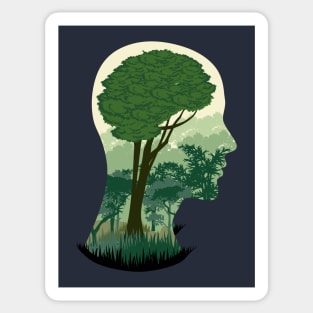 human brain tree Sticker